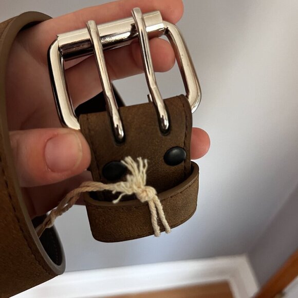 Men’s Belt Brown Genuine Leather NWT 64" Belt Touger Joy - Picture 4 of 7